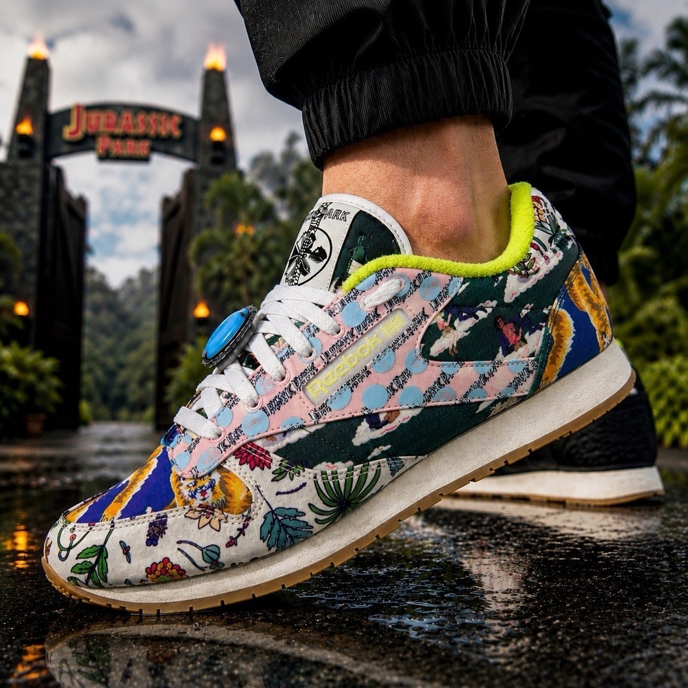 Jurassic Park x Reebok Classic Leather Shoes Ian‎ Malcolm Sneaker Men's Size 10